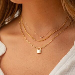 gorjana Kara Padlock Charm Necklace